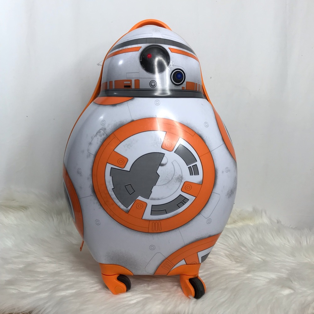 Star Wars BB‑8 Hard Shell Rolling Travel Bag in White and Orange